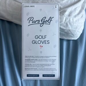 PursGolf White Golf Gloves 2-Pack